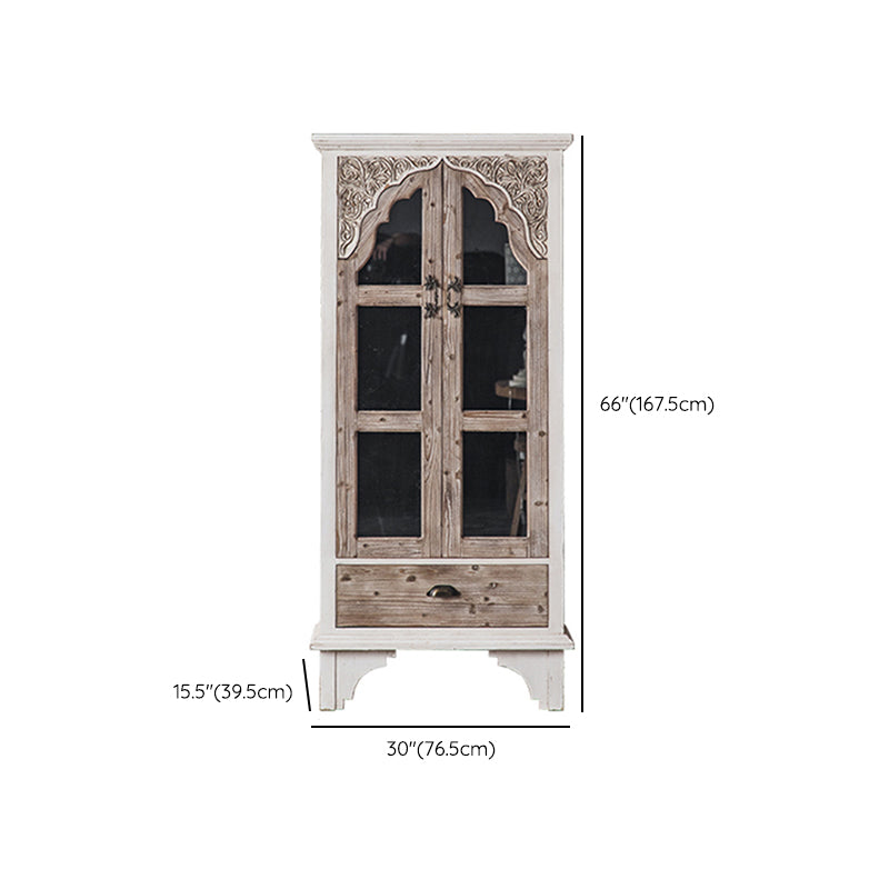 Industrial Cabinet Stain Resistant Distressed Wood Accent Cabinet