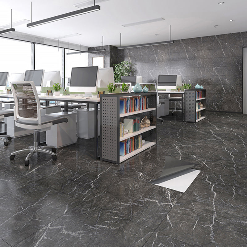 Water Resistant Plastic Floor Stone Look Square Edge Floor Tile