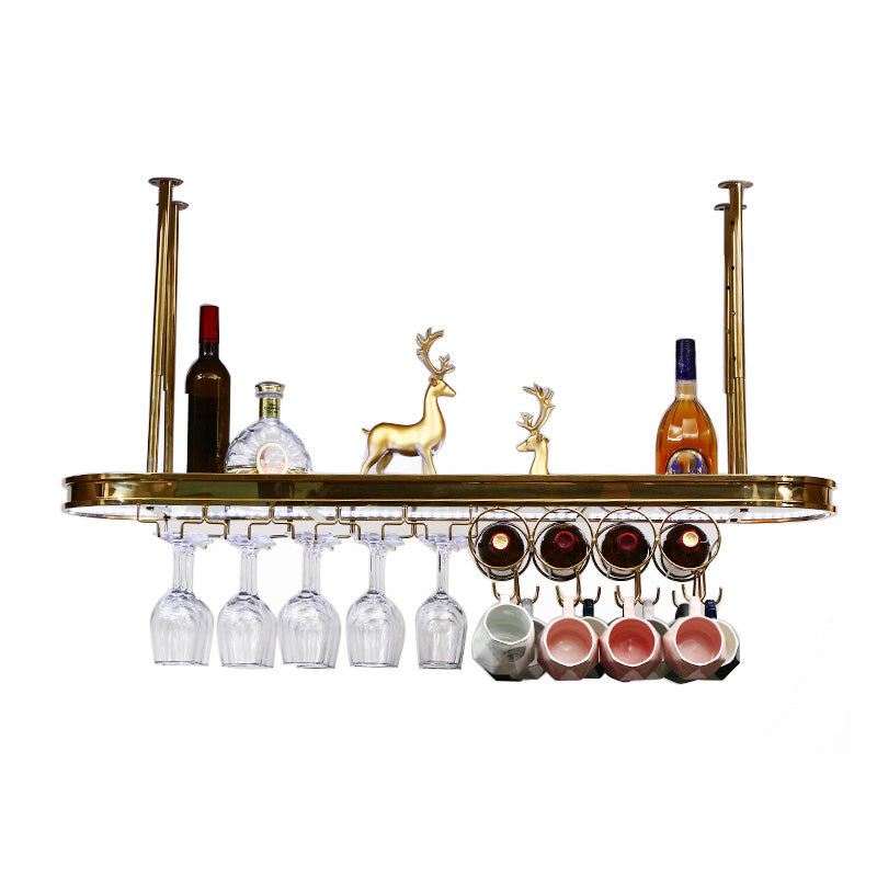 Luxury Hanging Wine Bottle Holder Kitchen Metal Wine Rack Bottle