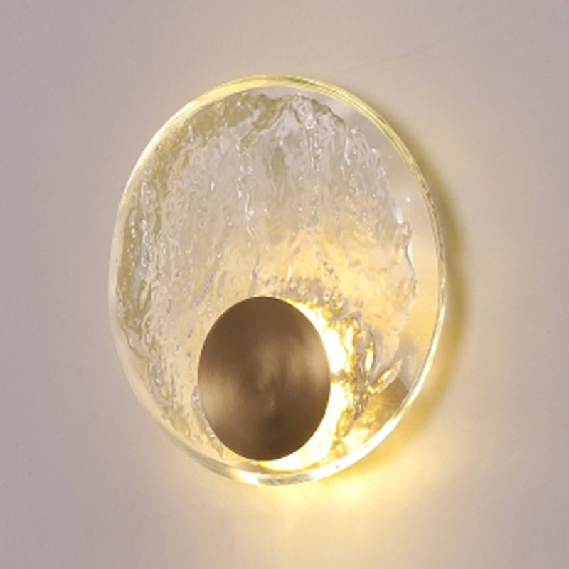 Modernism Crystal Shade Wall Lighting 1-Light Wall Mount Light for Foyer