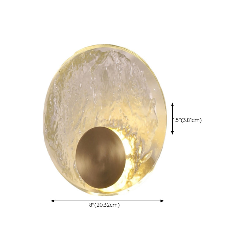 Modernism Crystal Shade Wall Lighting 1-Light Wall Mount Light for Foyer