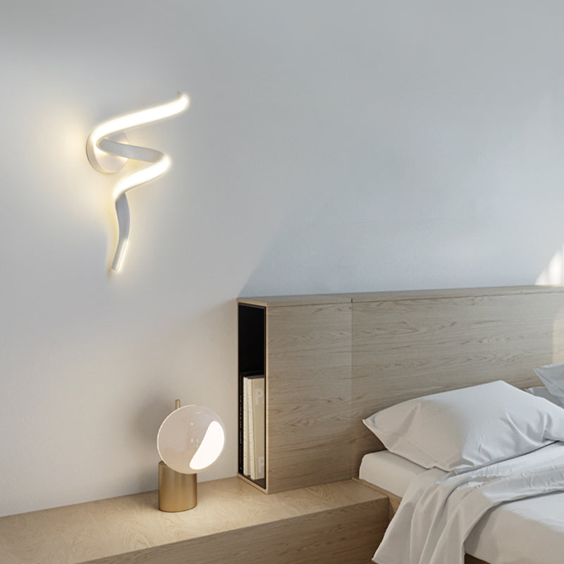 Strip Shape Wall Lamp LED Wall Mount Lamp with Silica Gel Shade for Bedroom
