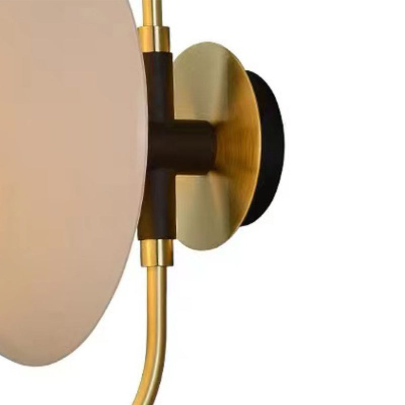Post Modern Wall Sconce Metal & Glass 1 - Light Wall Light in Gold & Black