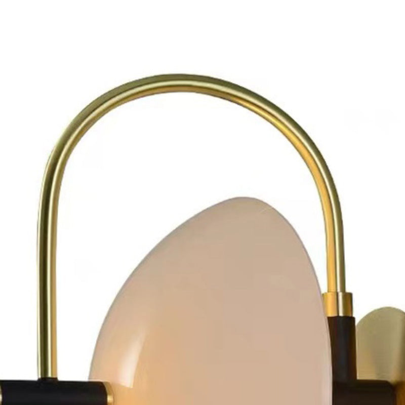 Post Modern Wall Sconce Metal & Glass 1 - Light Wall Light in Gold & Black