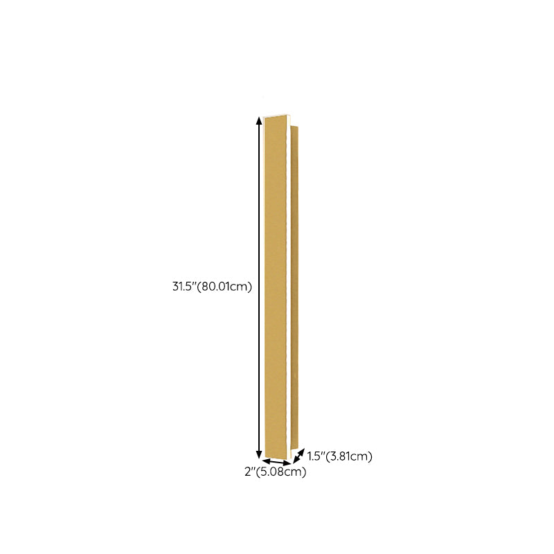 1 Light Linear Wall Sconce Contemporary Metal Wall Light Sconce