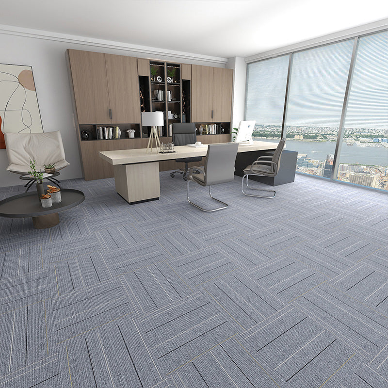 Square Carpet Tiles Multi Level Loop Glue Down Non-Skid Carpet Tile for Foyer