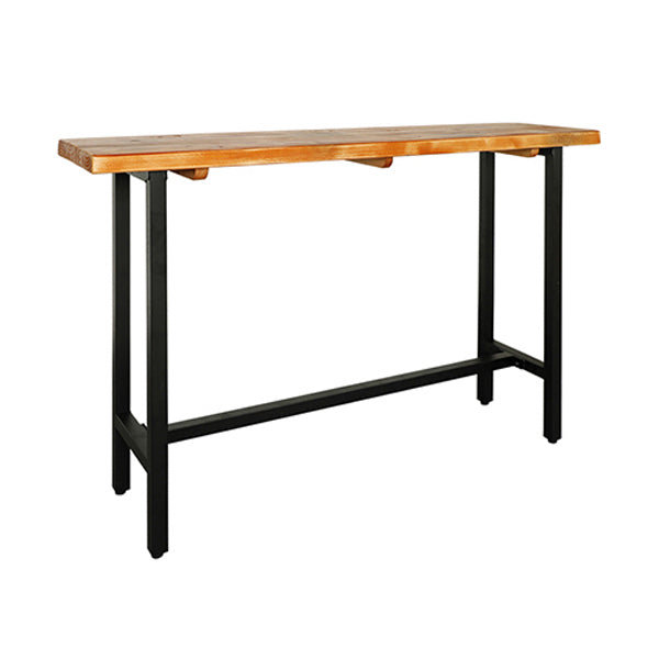 Industrial Style Bar Dining Table Rectangle Wooden Top Bar Wine Table