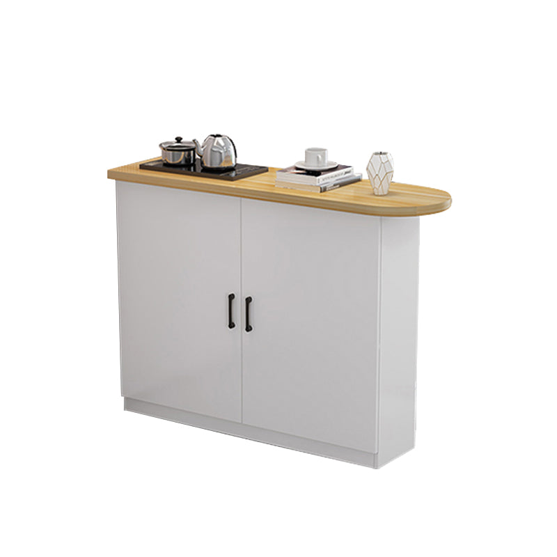 Modern Indoor Counter Table Faux Wood Bar Stool Table with Storage