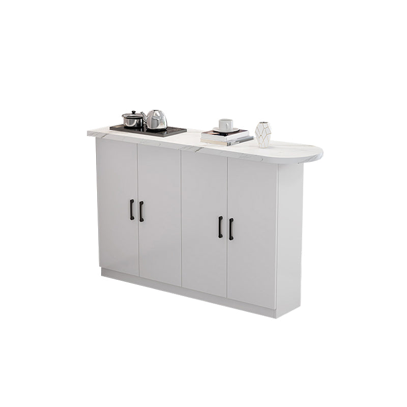 Modern Indoor Counter Table Faux Wood Bar Stool Table with Storage