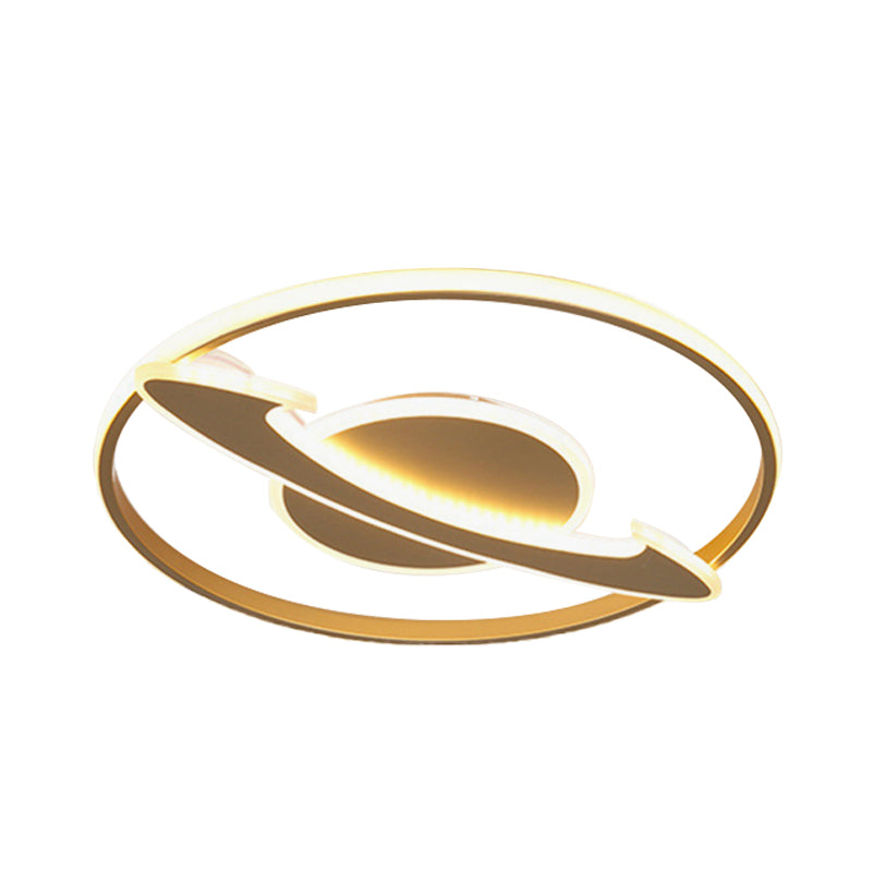 Nordic Mountain/Starfish Acrylic Flush Light LED Flush Mount Recessed Lighting in Golden for Bedroom