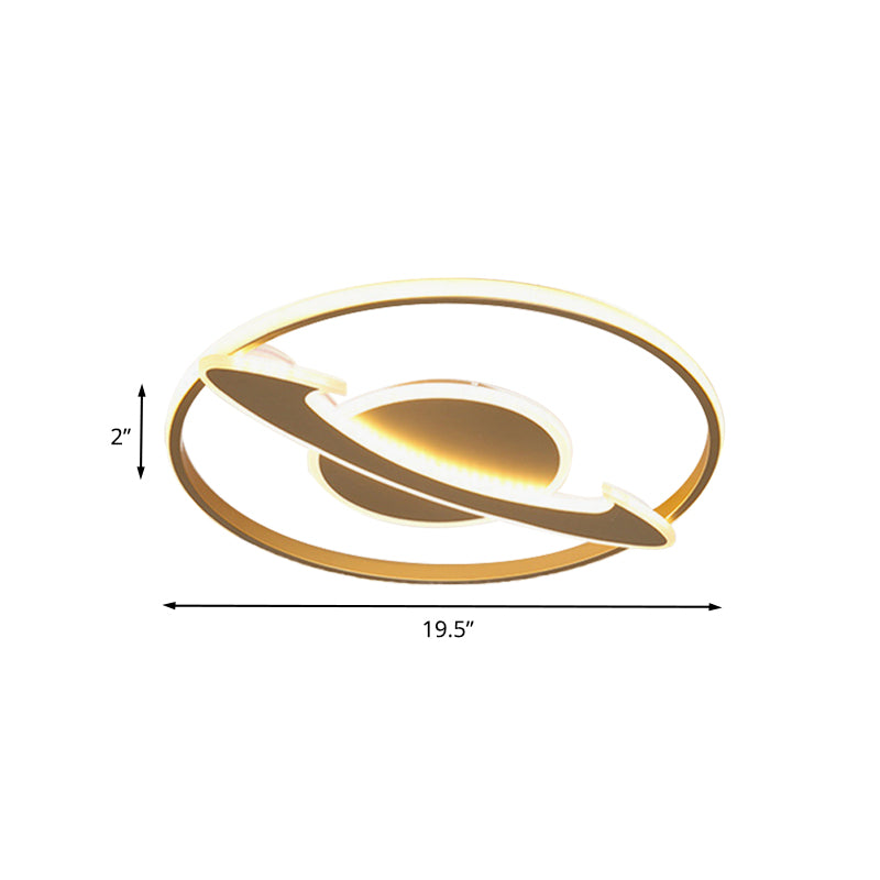 Nordic Mountain/Starfish Acrylic Flush Light LED Flush Mount Recessed Lighting in Golden for Bedroom