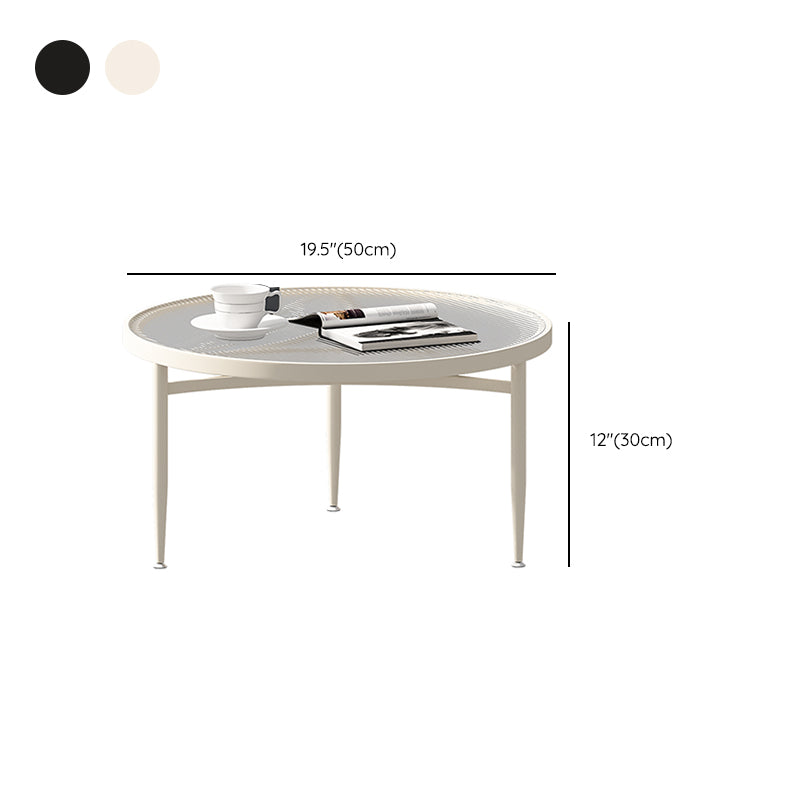 Minimalism 4 Legs Coffee Table Glass Top Coffee Cocktail Table with Shelf