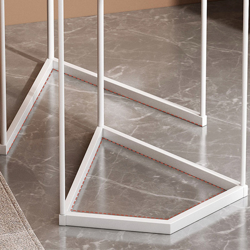 Minimalism Coffee Table Set Glass Round 2-Piece Coffee Cocktail Table