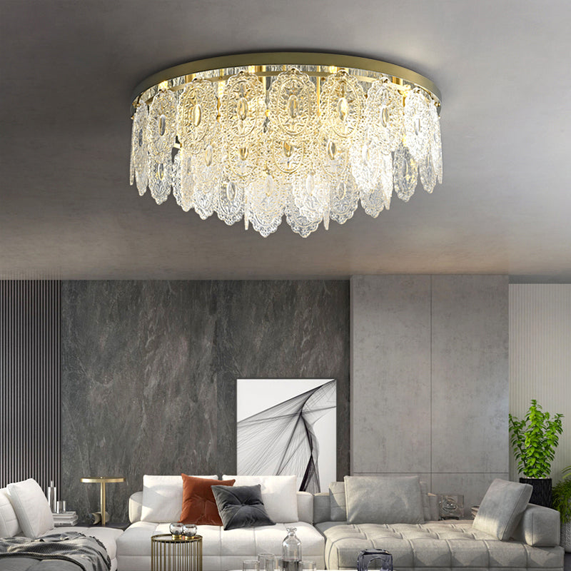 Contemporary Flush Mount Light Glass Shade Flush Mount Ceiling Light Fixture