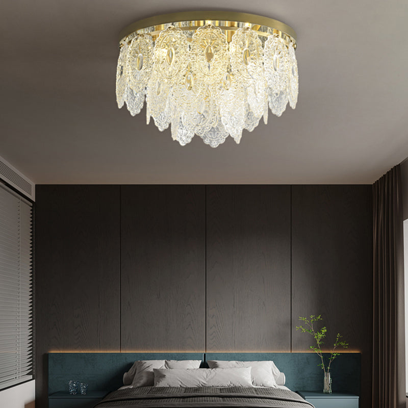 Contemporary Flush Mount Light Glass Shade Flush Mount Ceiling Light Fixture