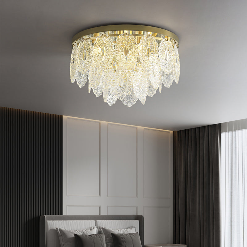 Contemporary Flush Mount Light Glass Shade Flush Mount Ceiling Light Fixture