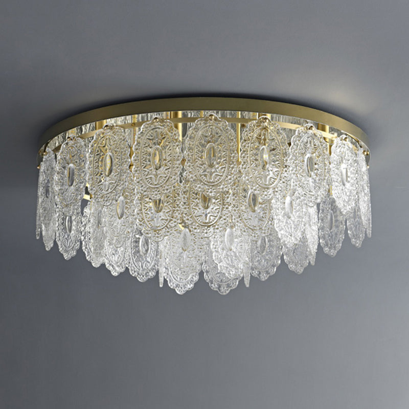 Contemporary Flush Mount Light Glass Shade Flush Mount Ceiling Light Fixture