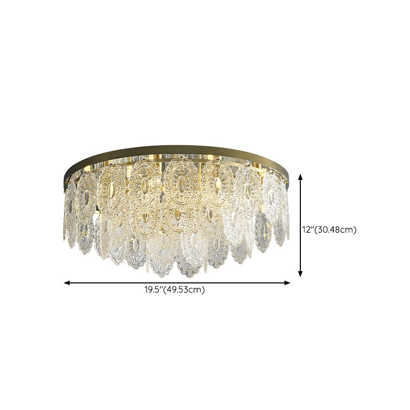 Contemporary Flush Mount Light Glass Shade Flush Mount Ceiling Light Fixture