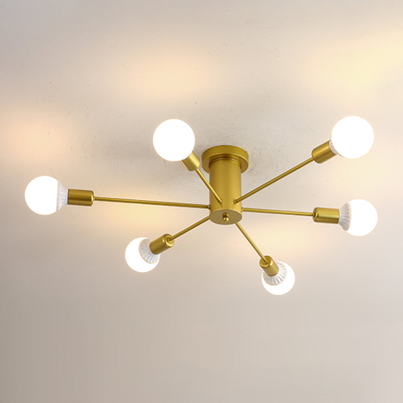 Industrial Ceiling Light Minimalist Flush Mount Ceiling Light Fixture with Glass Shade