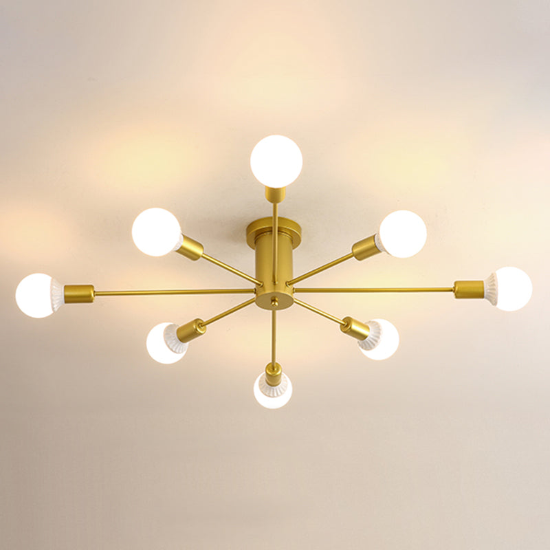 Industrial Ceiling Light Minimalist Flush Mount Ceiling Light Fixture with Glass Shade