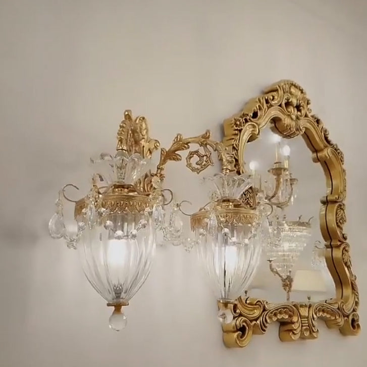 Nordic Style Copper Vanity Light Cone Shape Vanity Lamp for Shower Room