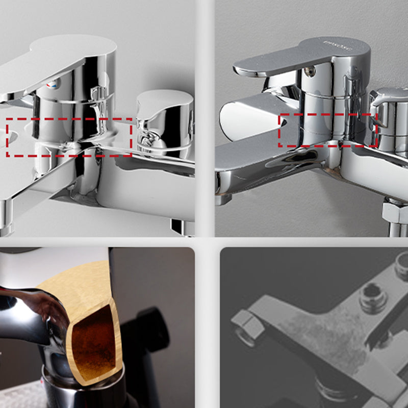 Popular Wall Mount Tub Faucet Fixed Lever Handle Bath Filler Trim