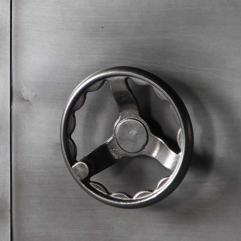 Industrial Metal Wardrobe Closet Freestanding Wardrobe in Grey