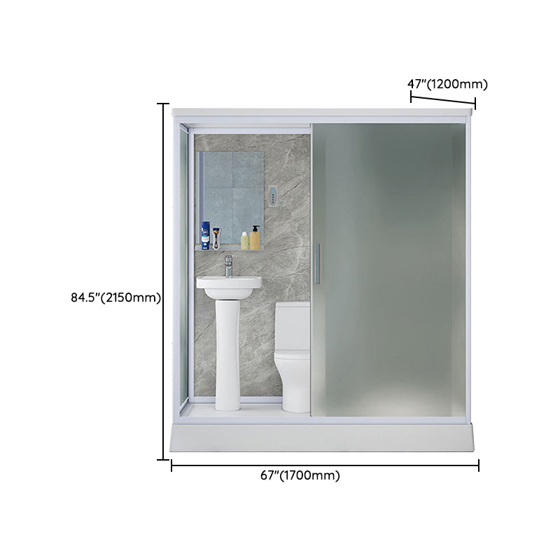 Frosted Tempered Glass Shower Enclosure Rectangle Shower Enclosure