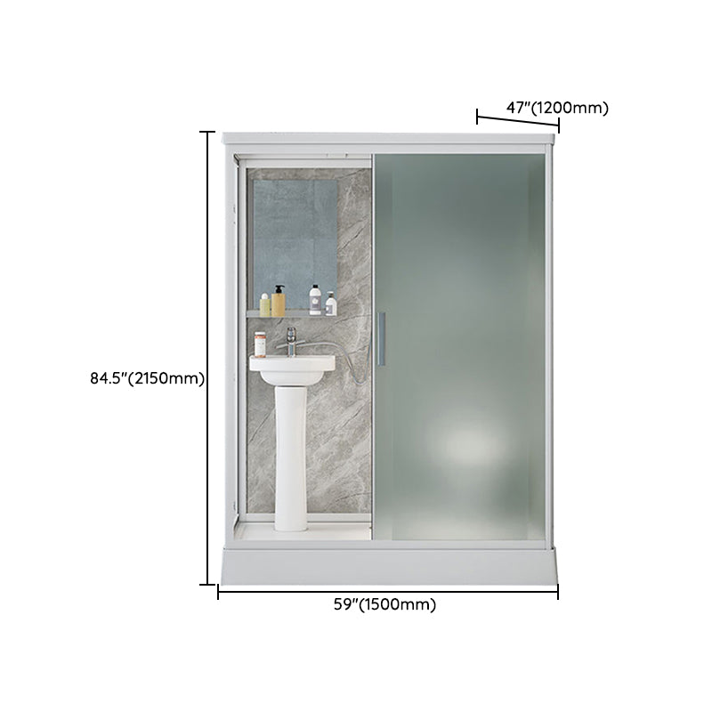 Frosted Tempered Glass Shower Enclosure Rectangle Shower Enclosure