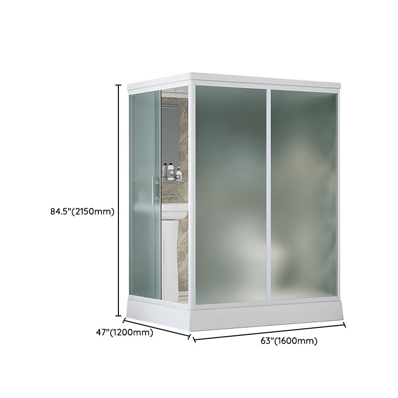 Frosted Tempered Glass Shower Enclosure Rectangle Shower Enclosure