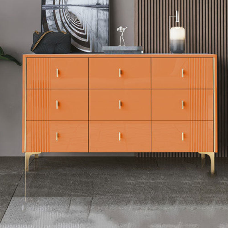 Classic Glam Storage Chest Dresser 15.6 Inch Width Stone Dresser with 6/8/9 Drawers