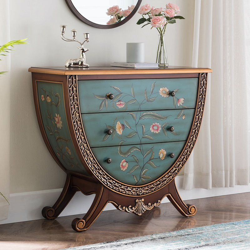 Traditional Storage Chest Solid Wood 15.6 Inch Width Dresser