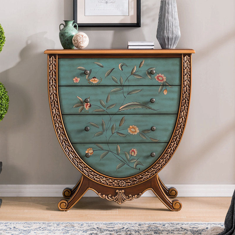 Traditional Storage Chest Solid Wood 15.6 Inch Width Dresser