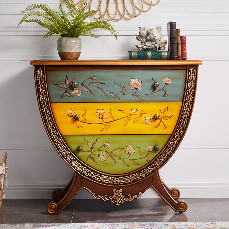 Traditional Storage Chest Solid Wood 15.6 Inch Width Dresser