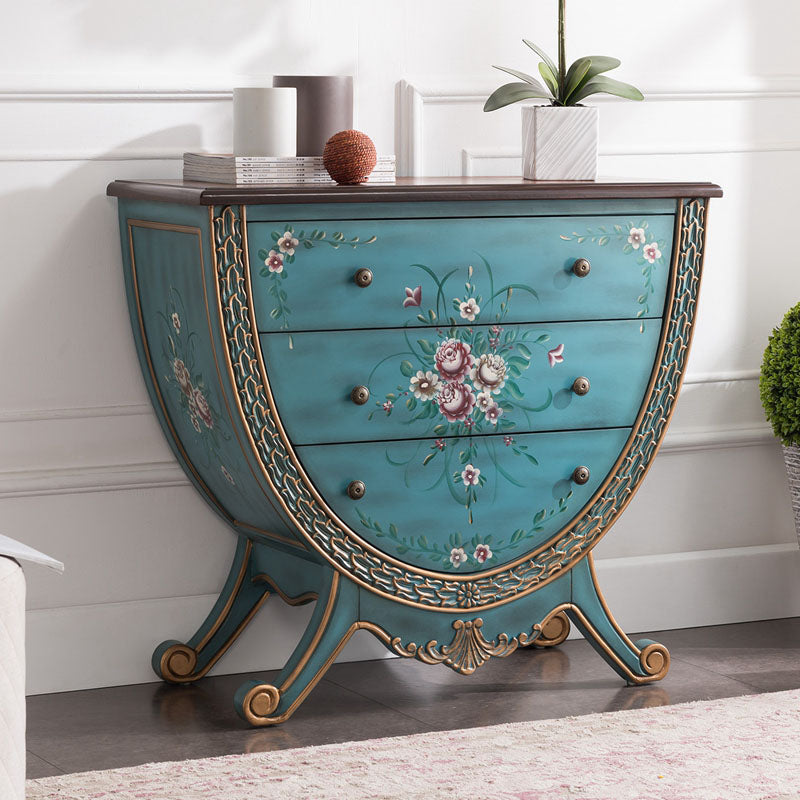 Traditional Storage Chest Solid Wood 15.6 Inch Width Dresser