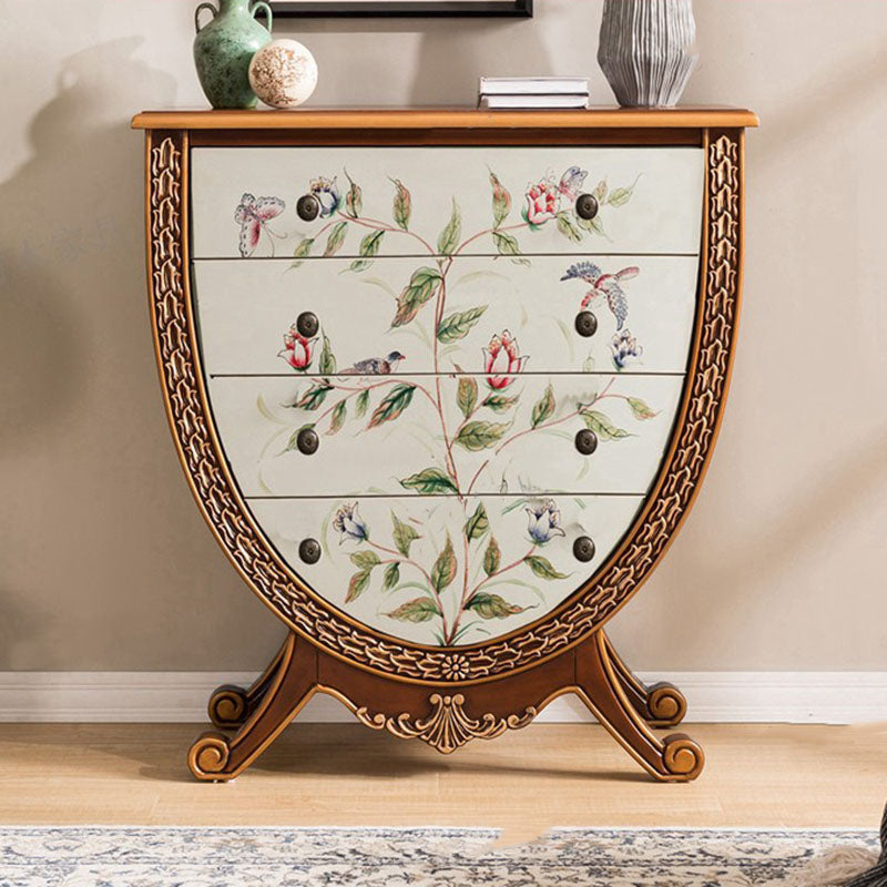 Traditional Storage Chest Solid Wood 15.6 Inch Width Dresser