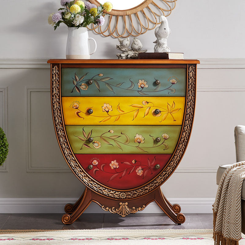 Traditional Storage Chest Solid Wood 15.6 Inch Width Dresser