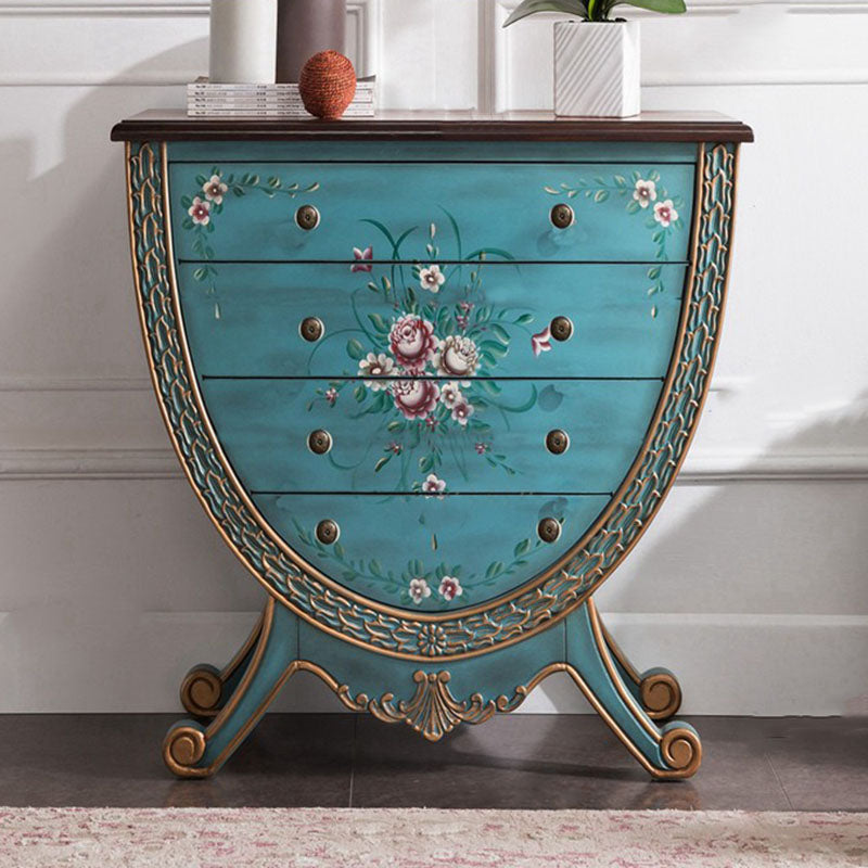 Traditional Storage Chest Solid Wood 15.6 Inch Width Dresser