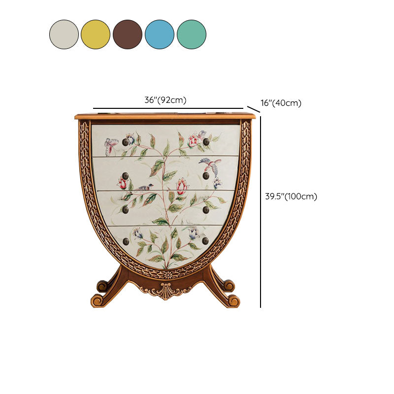 Traditional Storage Chest Solid Wood 15.6 Inch Width Dresser