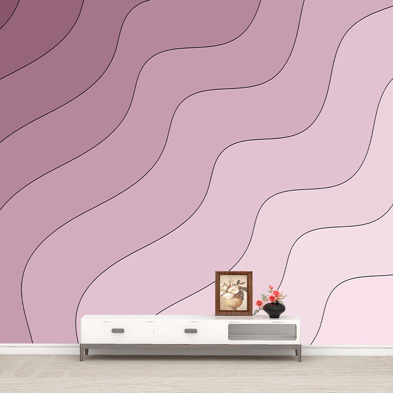 Modern Illustration Mural Wallpaper Gradient Color Indoor Wall Mural