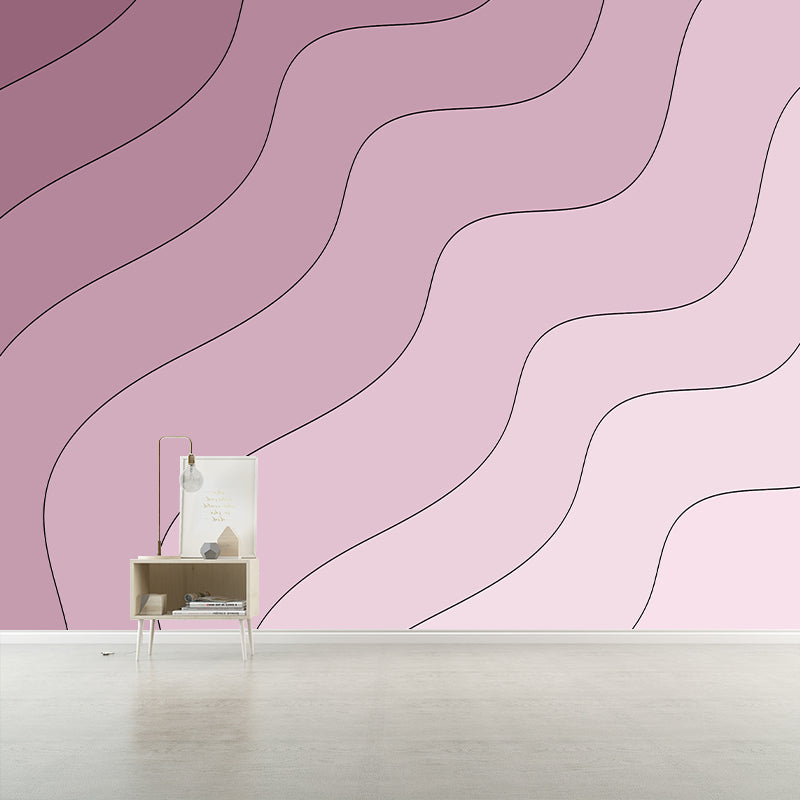 Modern Illustration Mural Wallpaper Gradient Color Indoor Wall Mural