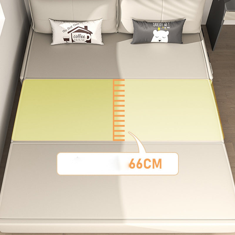 Bonded Leather Scandinavian Sofa Bed Armless White Convertible Sofas