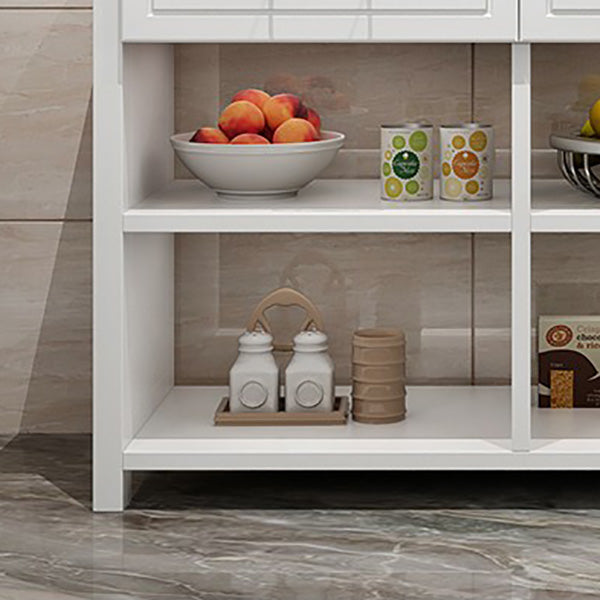 Dining Room Kitchen Island Table Modern Prep Table with Open Storage