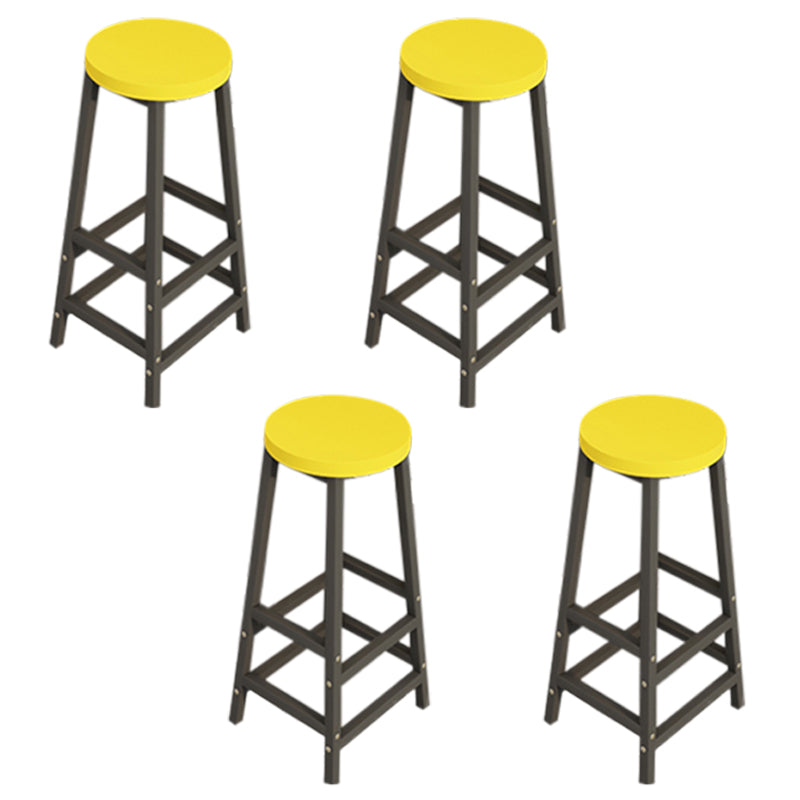 Industrial Rectangle Wood Counter Table 5 Pieces Bar Table Set for Cafe