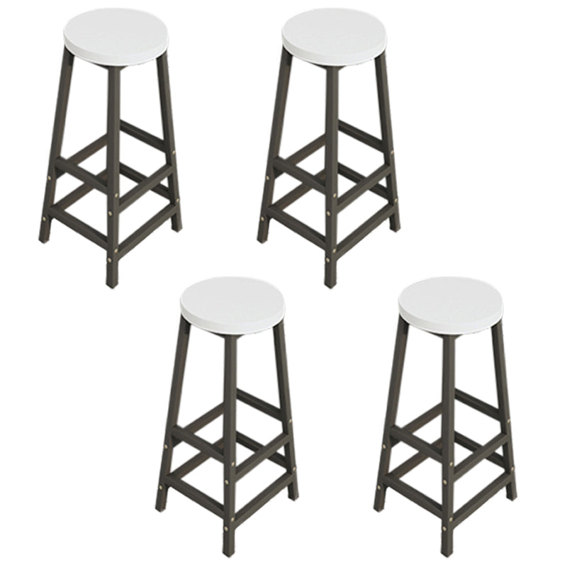 Industrial Rectangle Wood Counter Table 5 Pieces Bar Table Set for Cafe