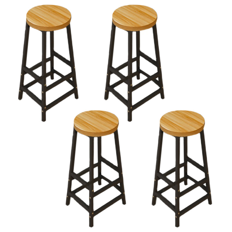 Industrial Rectangle Wood Counter Table 5 Pieces Bar Table Set for Cafe