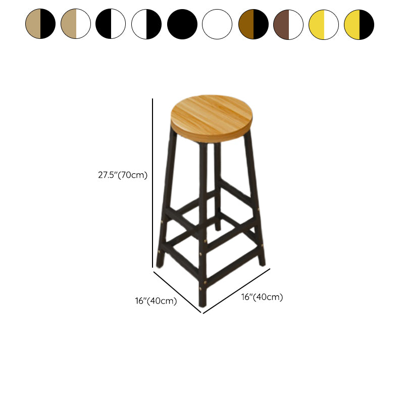 Industrial Rectangle Wood Counter Table 5 Pieces Bar Table Set for Cafe