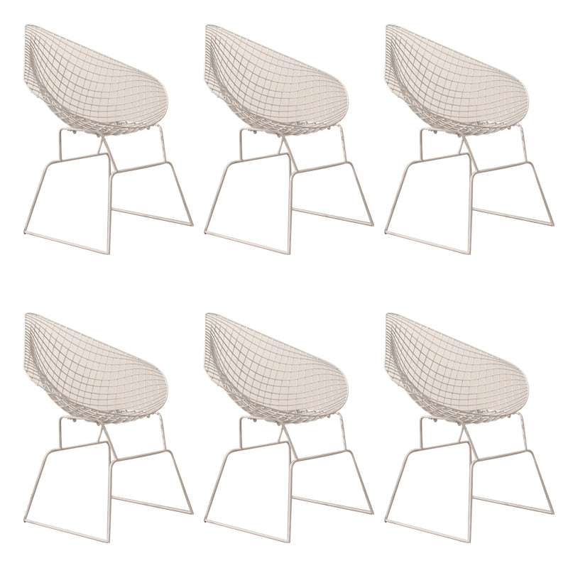 Industrial Black Metal Outdoor Bistro Chair Upholstered Outdoors Dining Chair