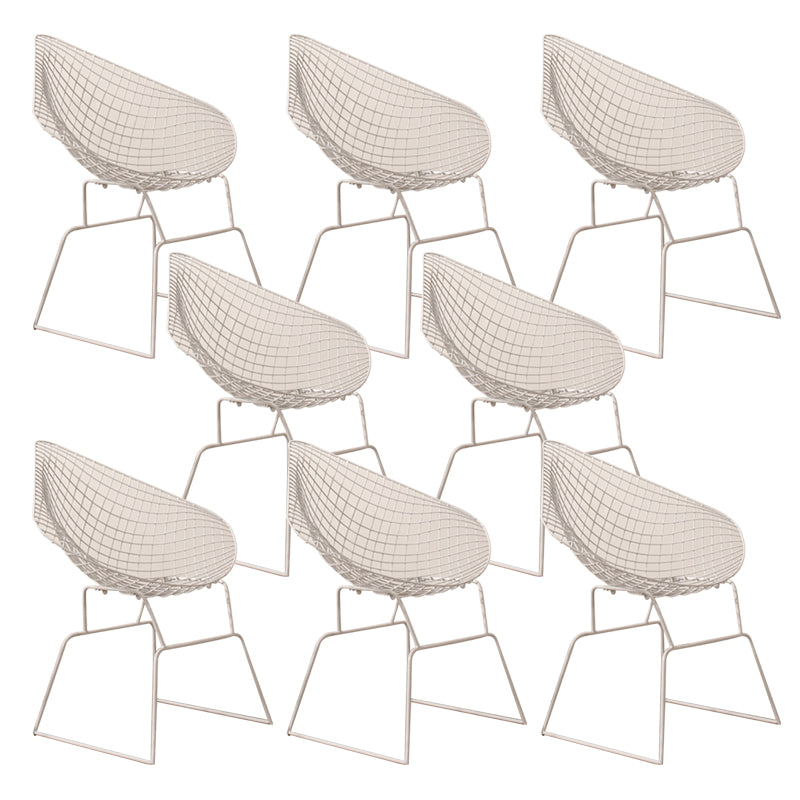 Industrial Black Metal Outdoor Bistro Chair Upholstered Outdoors Dining Chair