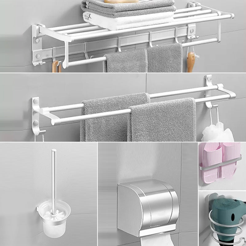 Modern Bathroom Accessories Hardware Set White Metal Bathroom Accessory Kit